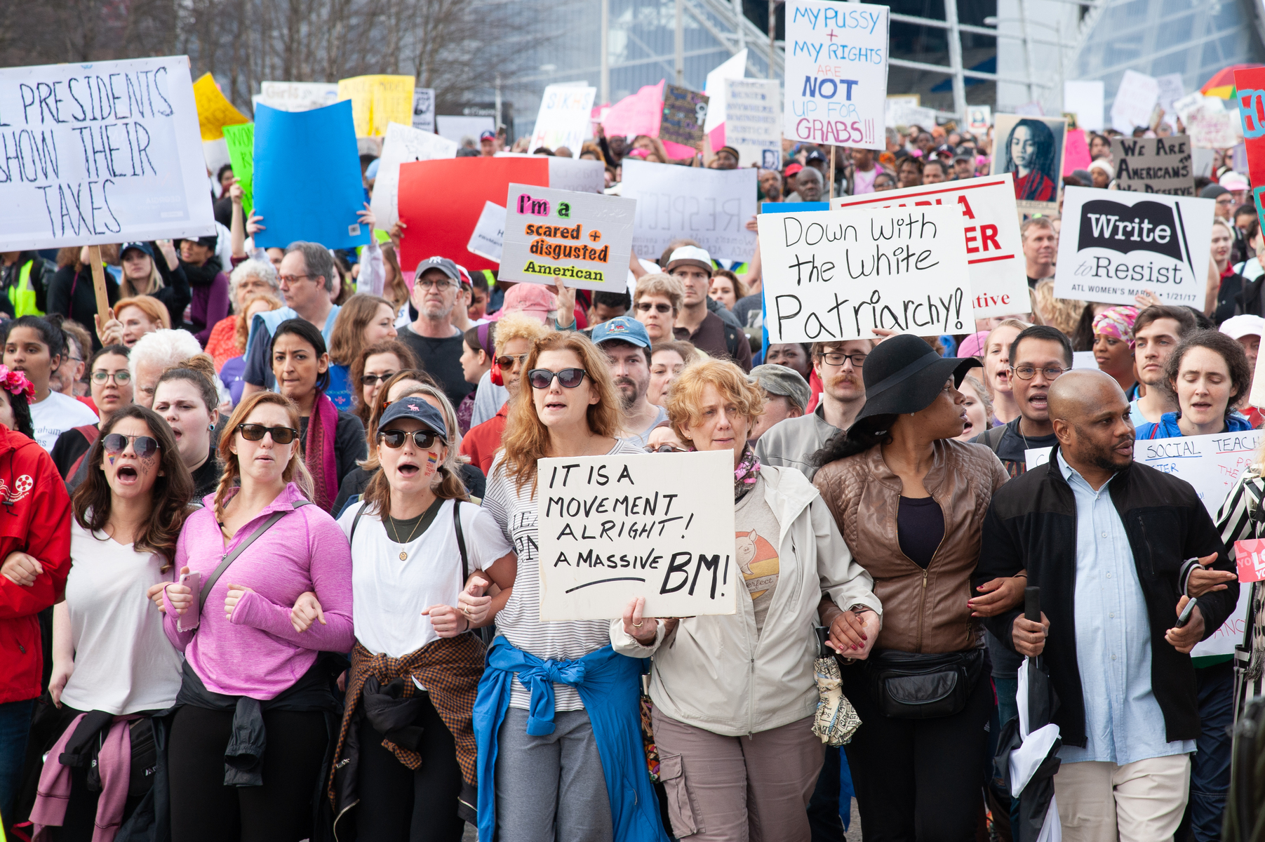 January 21, 2017 - Atlanta, Georgia. An estimate 60,000 demonstrators attended a March for Social Justice and Women.