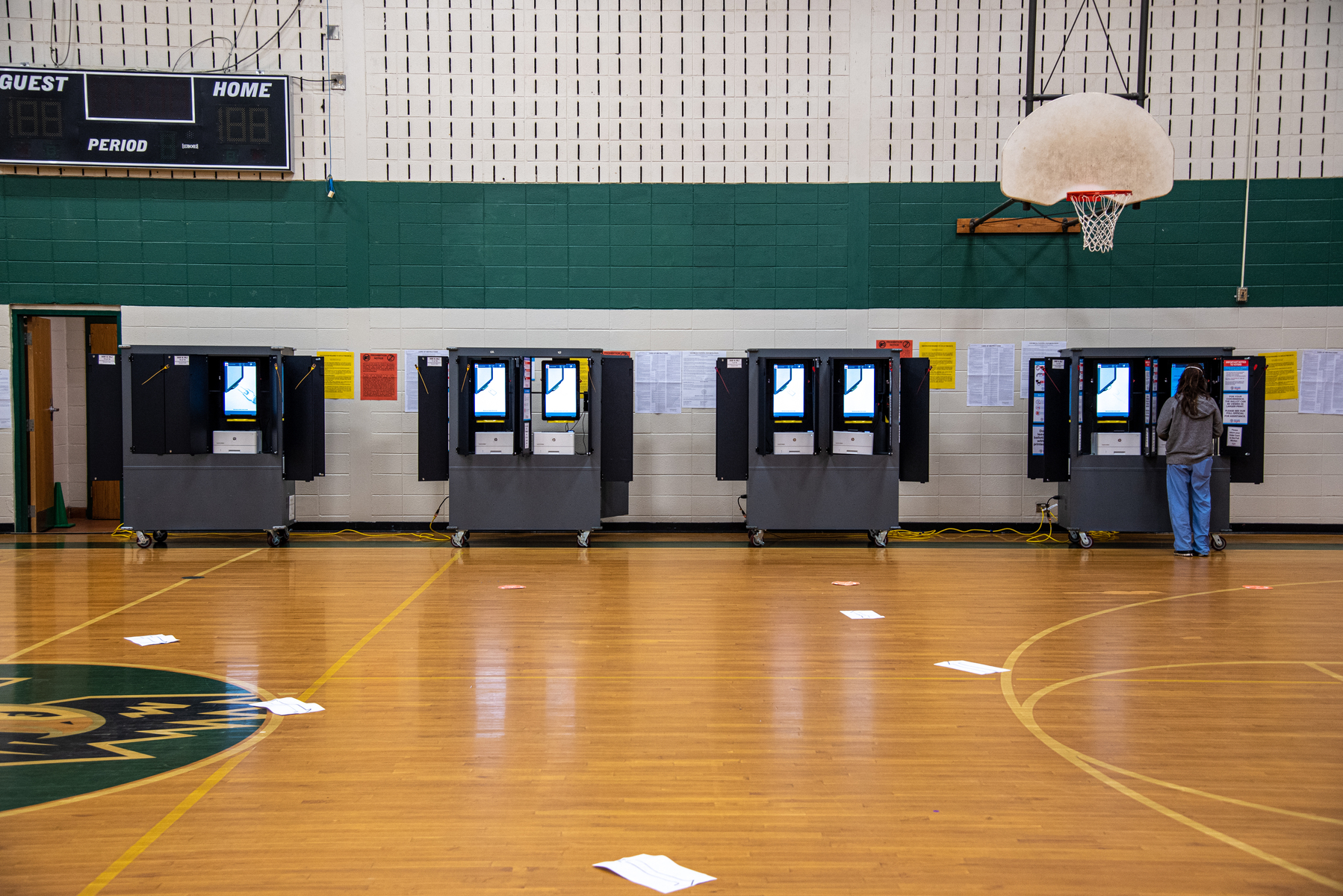 January 5, 2021 – Atlanta, GA. A voter cast their vote during the U.S. Senate run-off race.